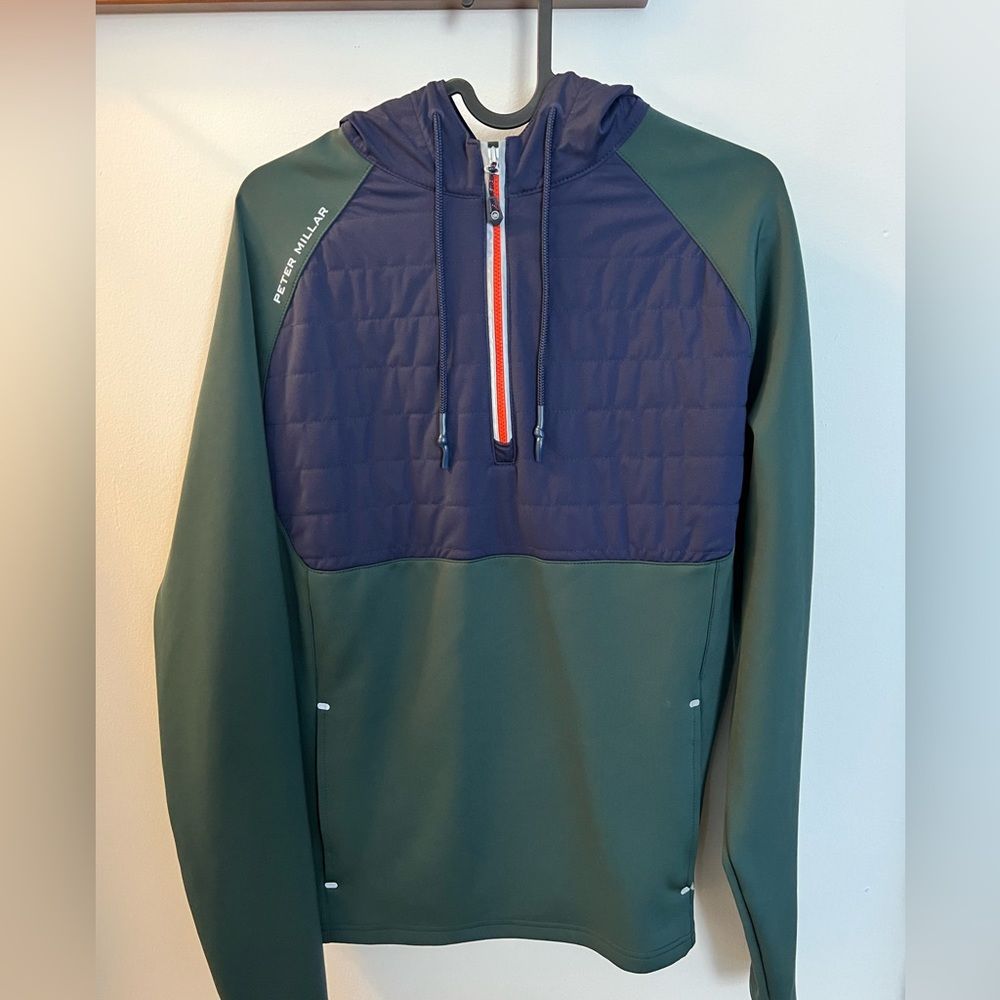 Peter Millar Hyperlight Weld Camo Hybrid Half-Zip Hoodie